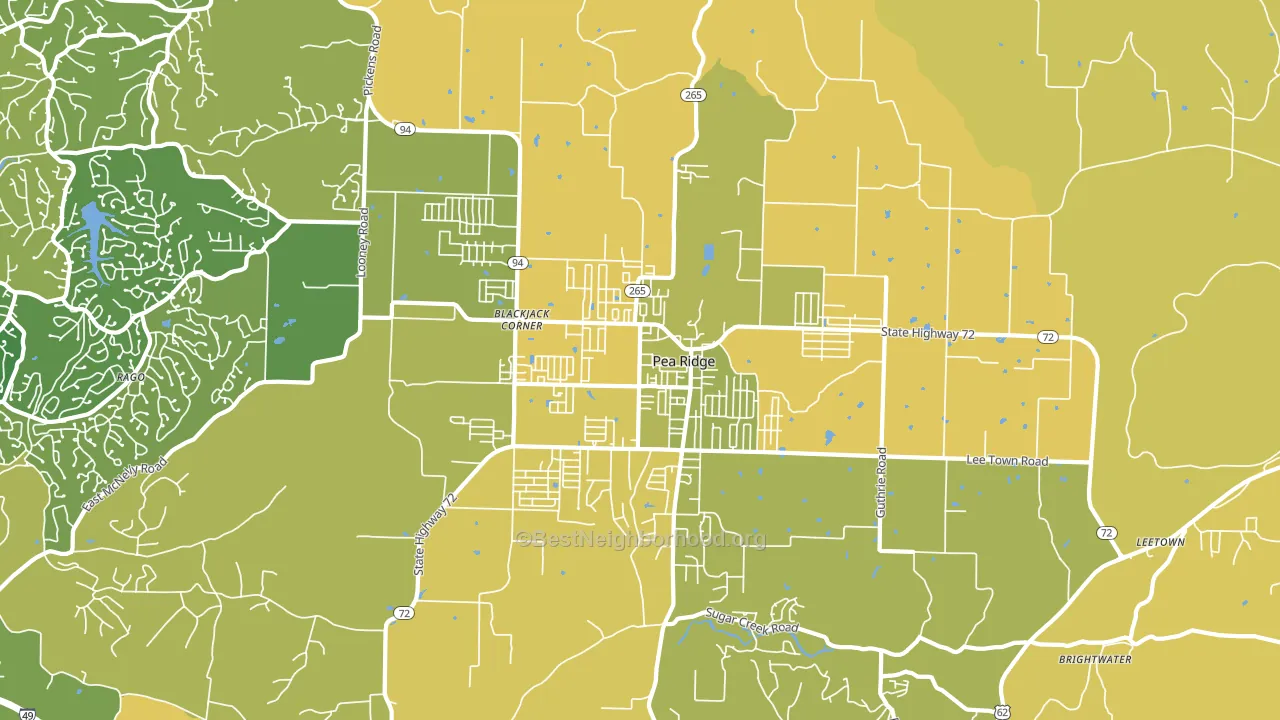 72751, AR block-group voter-turnout map