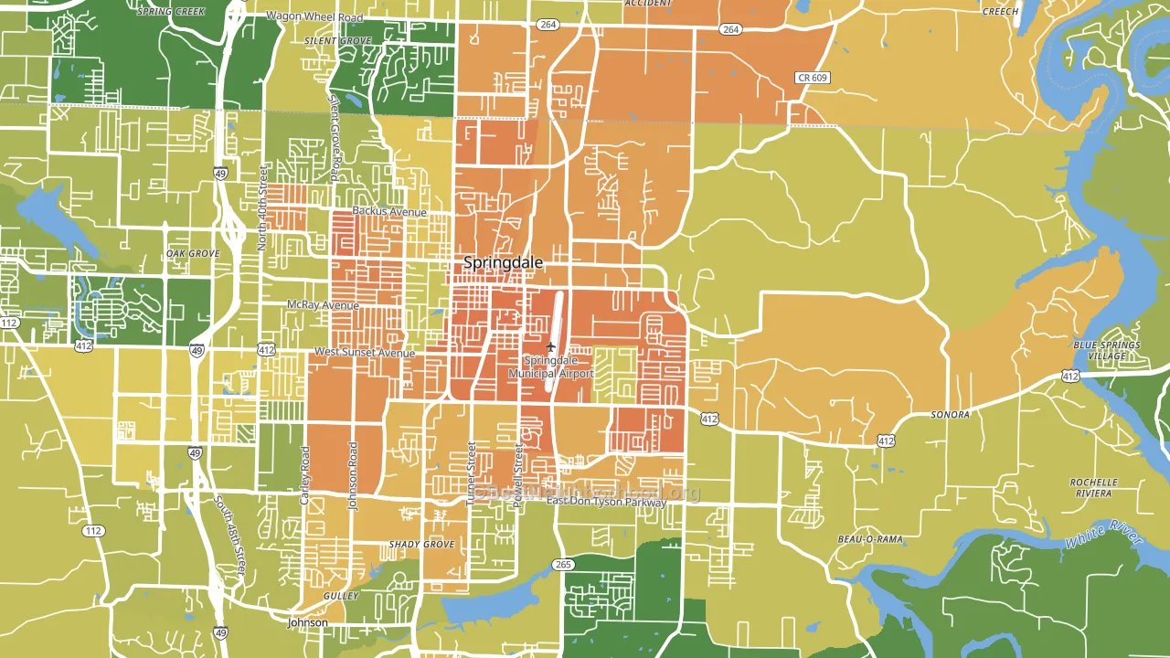 72764, AR block-group voter-turnout map