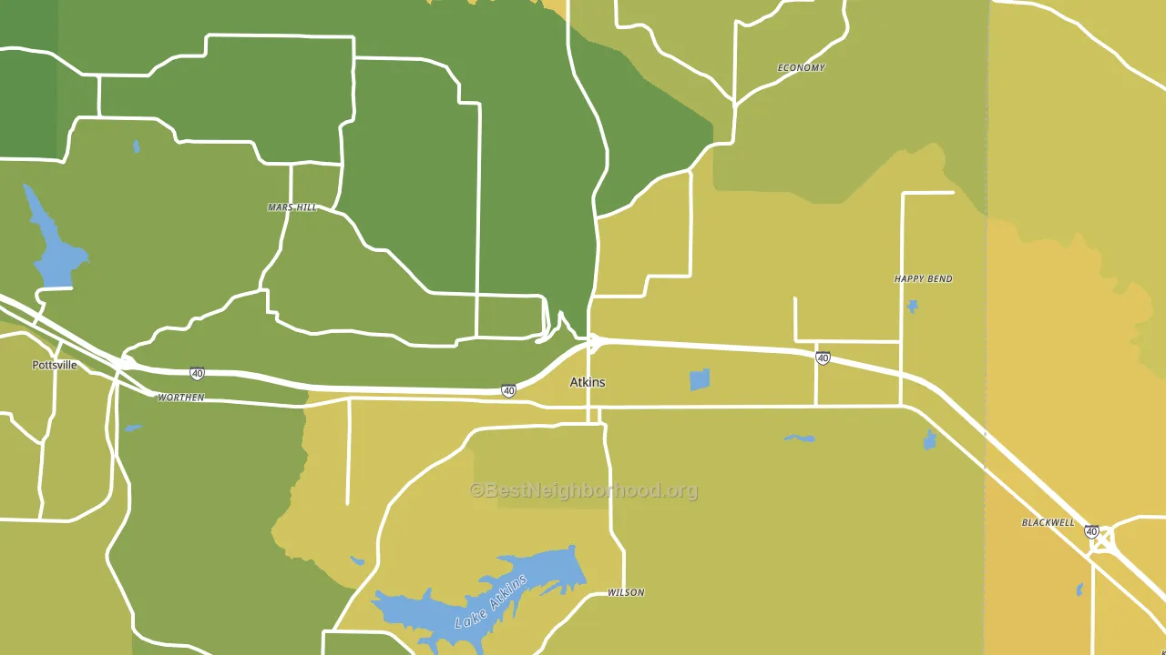 72823, AR block-group voter-turnout map