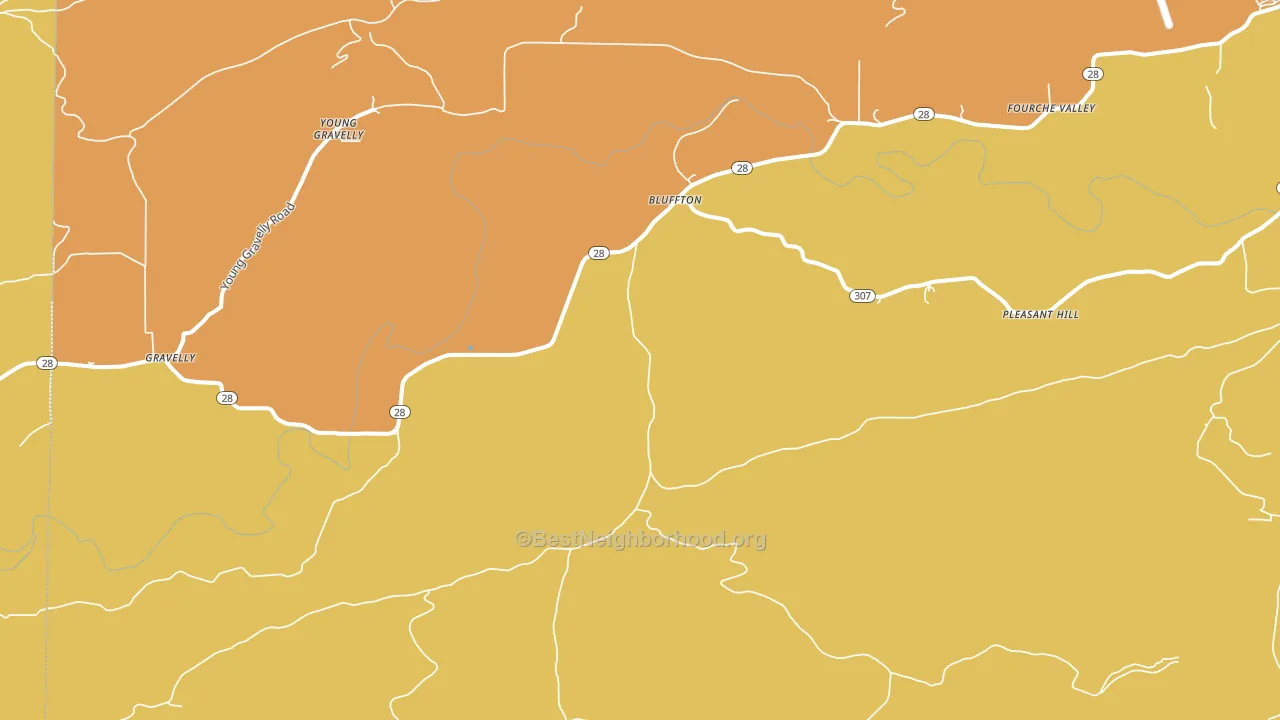 72827, AR block-group voter-turnout map
