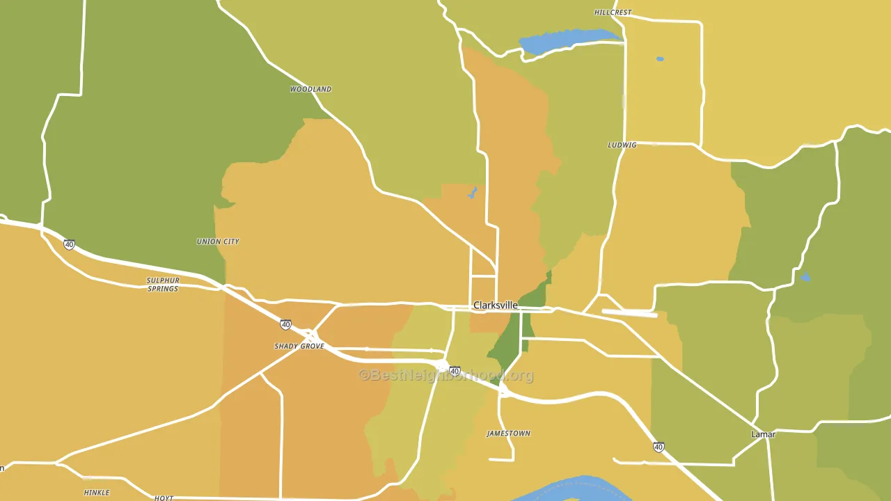 72830, AR block-group voter-turnout map