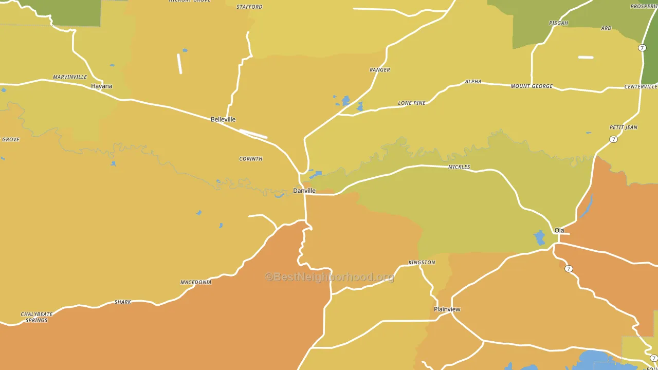 72833, AR block-group voter-turnout map