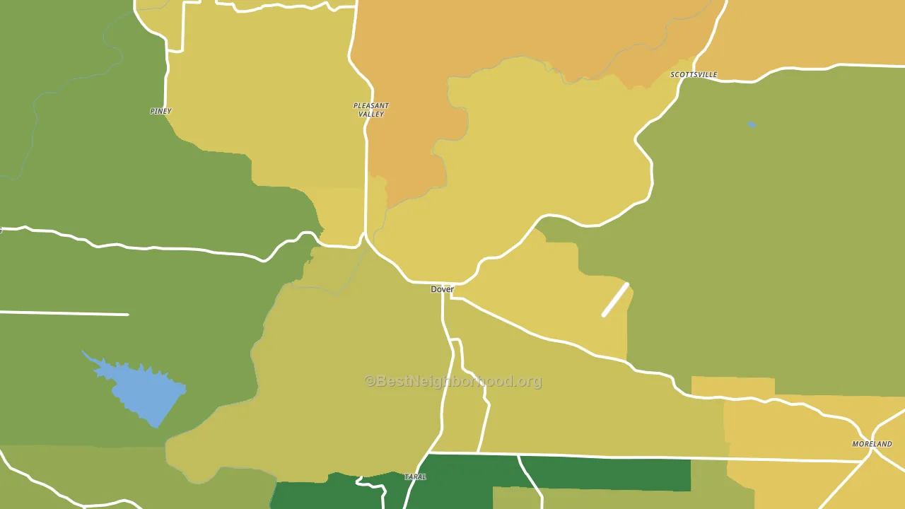 72837, AR block-group voter-turnout map