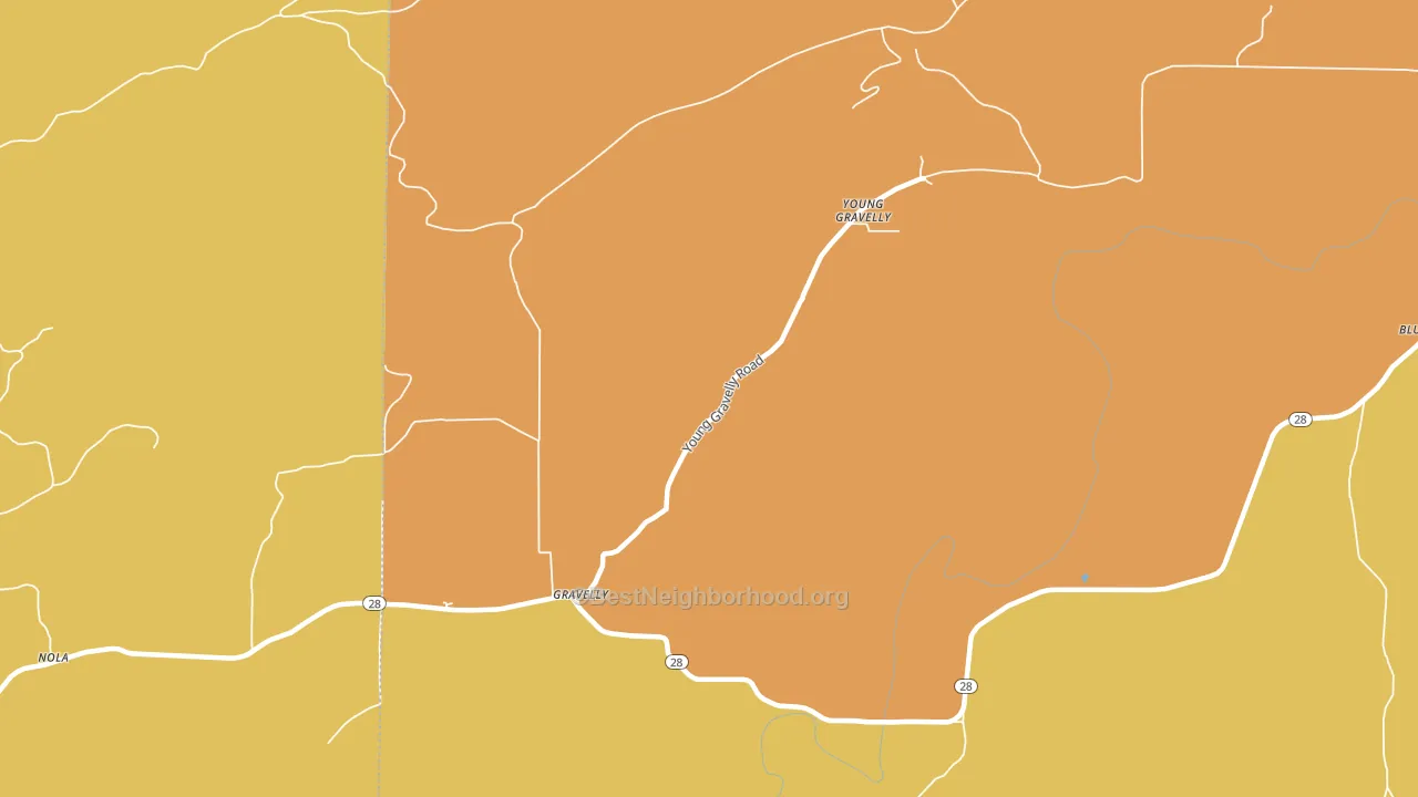 72838, AR block-group voter-turnout map