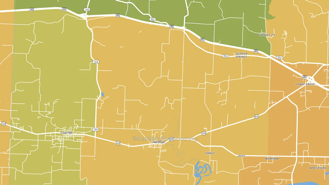 72840, AR block-group voter-turnout map