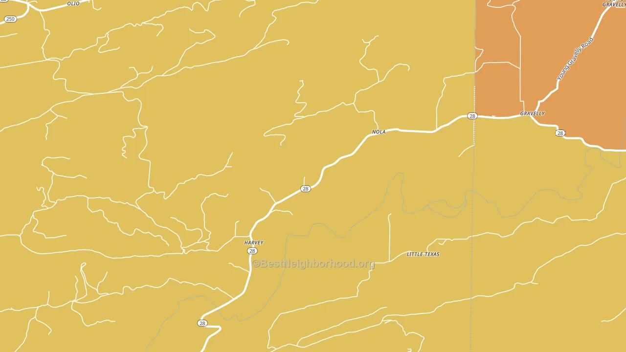 72841, AR block-group voter-turnout map