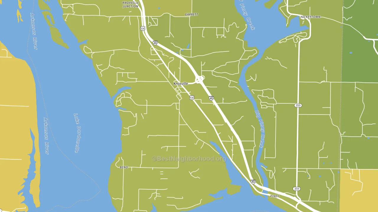 72845, AR block-group voter-turnout map