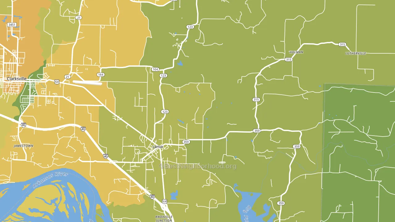 72846, AR block-group voter-turnout map