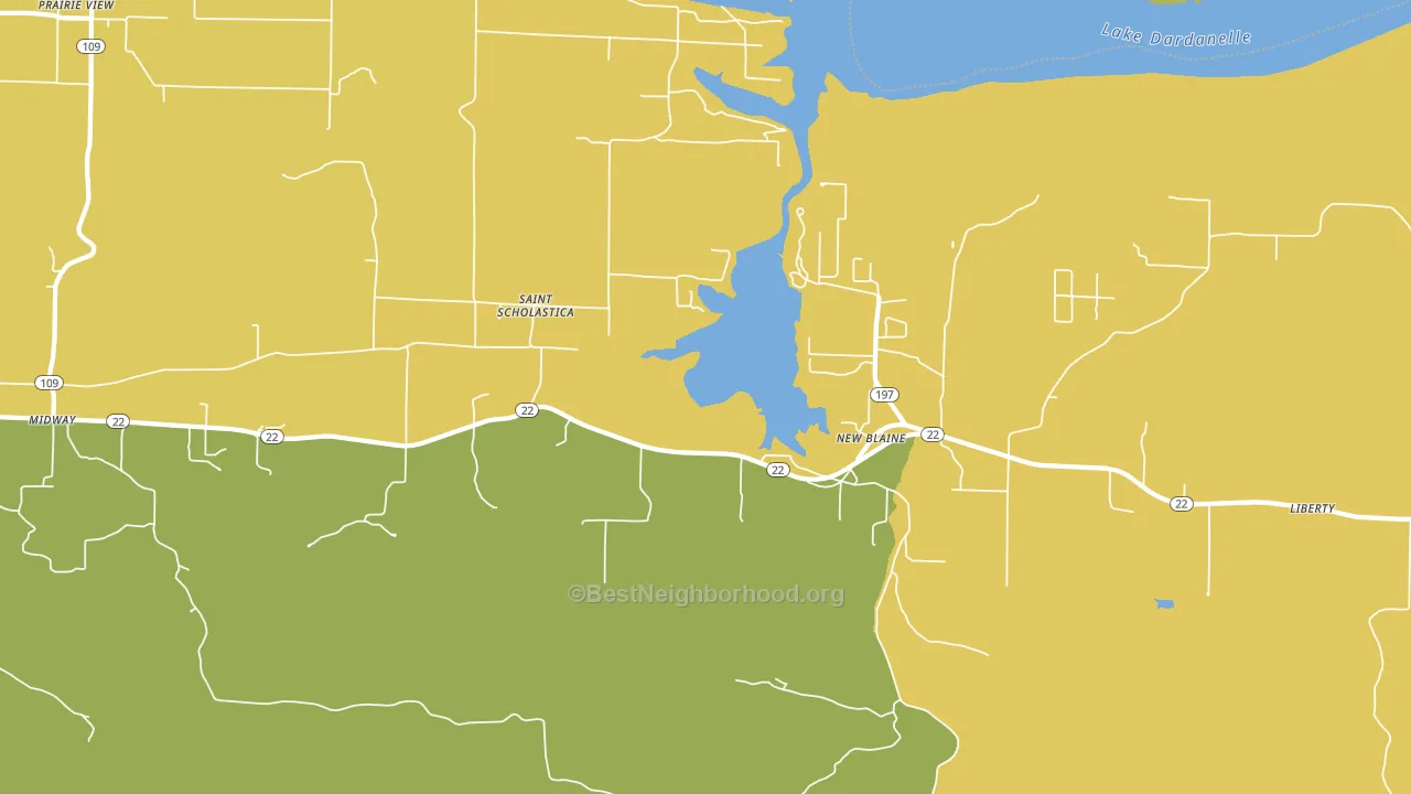 72851, AR block-group voter-turnout map