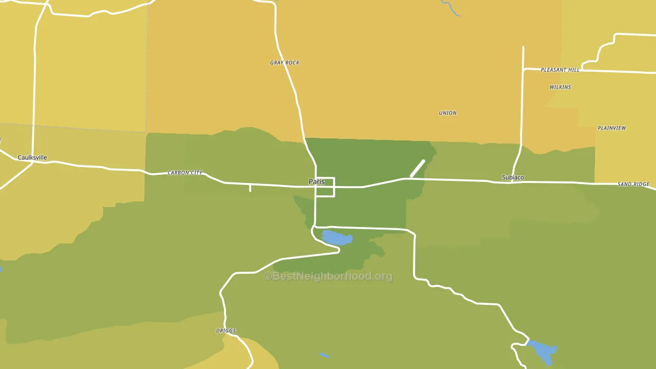 72855, AR block-group voter-turnout map