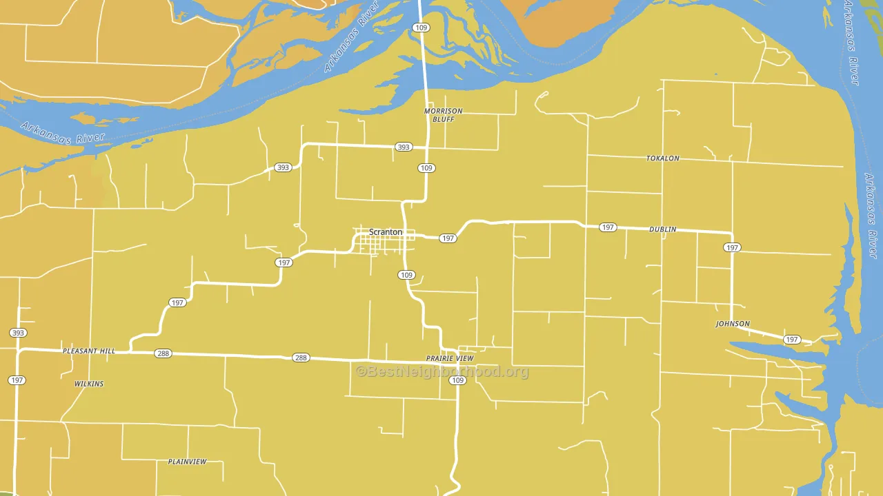 72863, AR block-group voter-turnout map