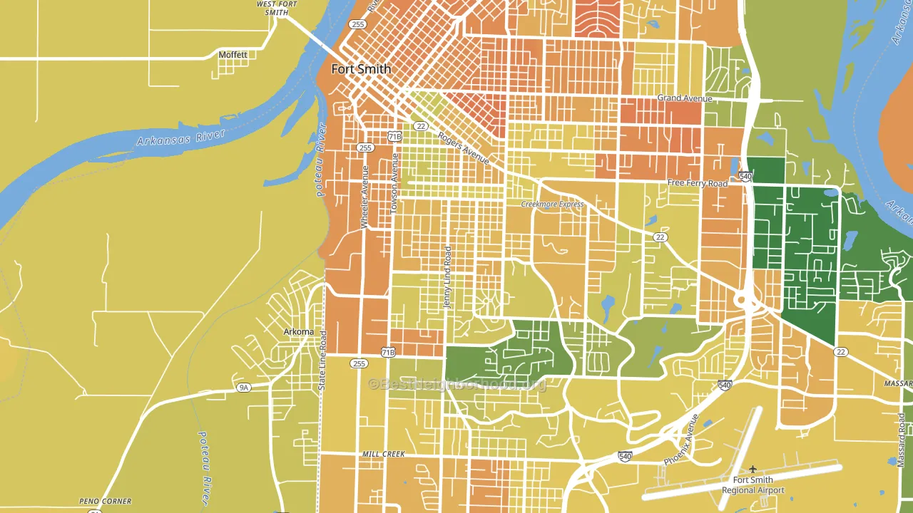 72901, AR block-group voter-turnout map