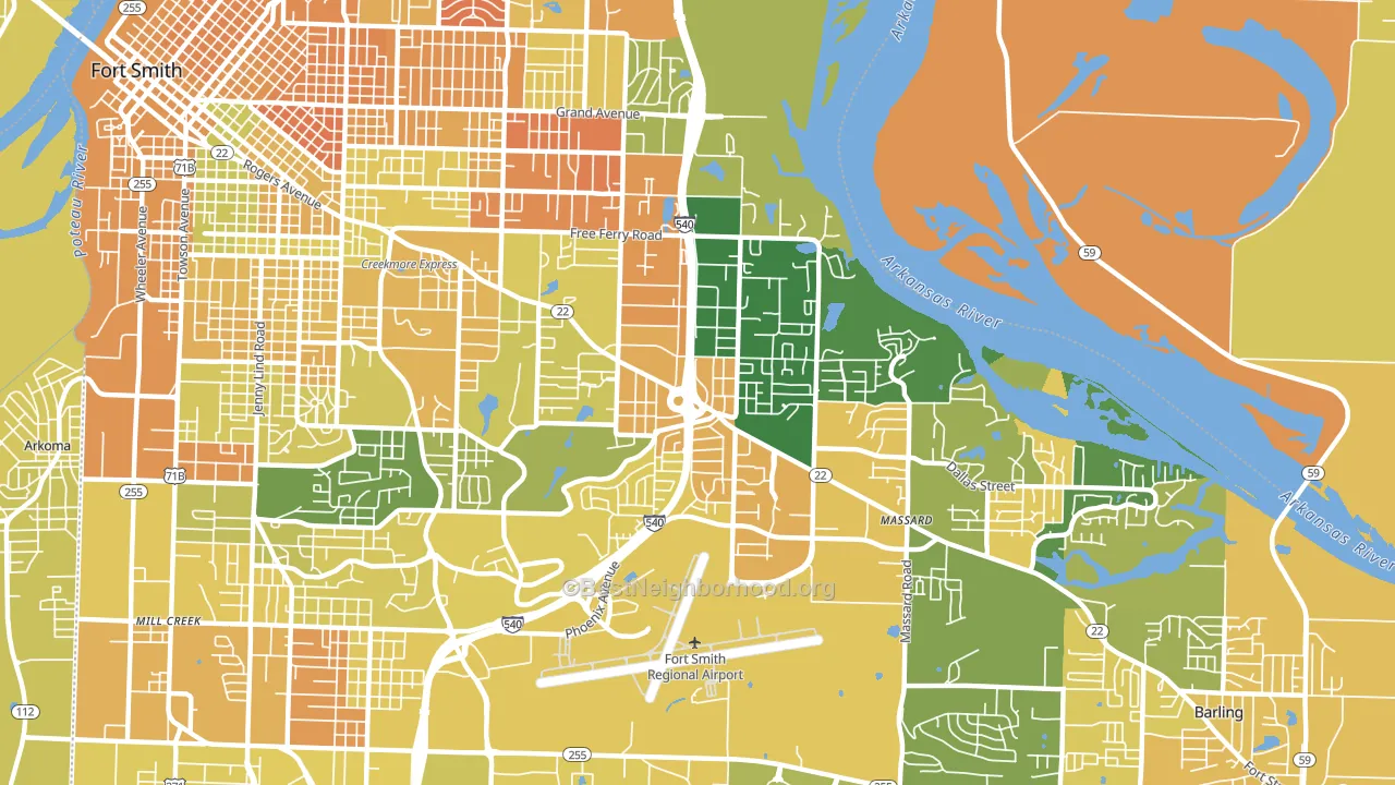 72903, AR block-group voter-turnout map