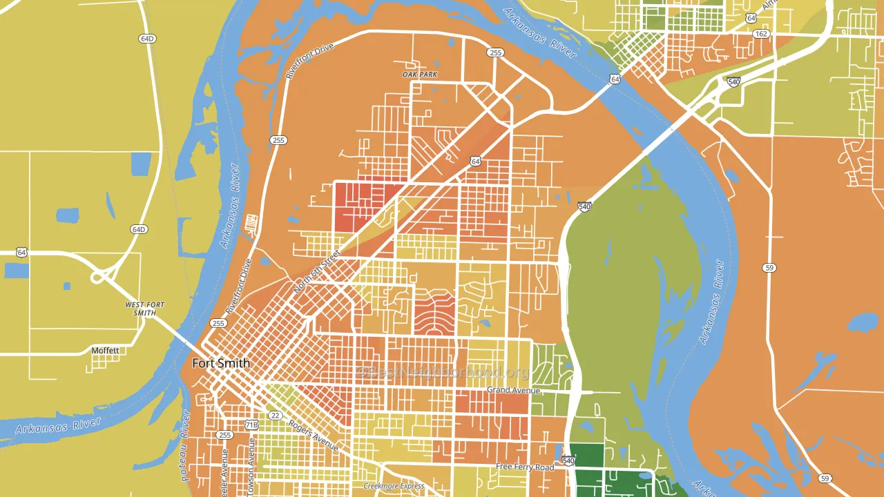 72904, AR block-group voter-turnout map