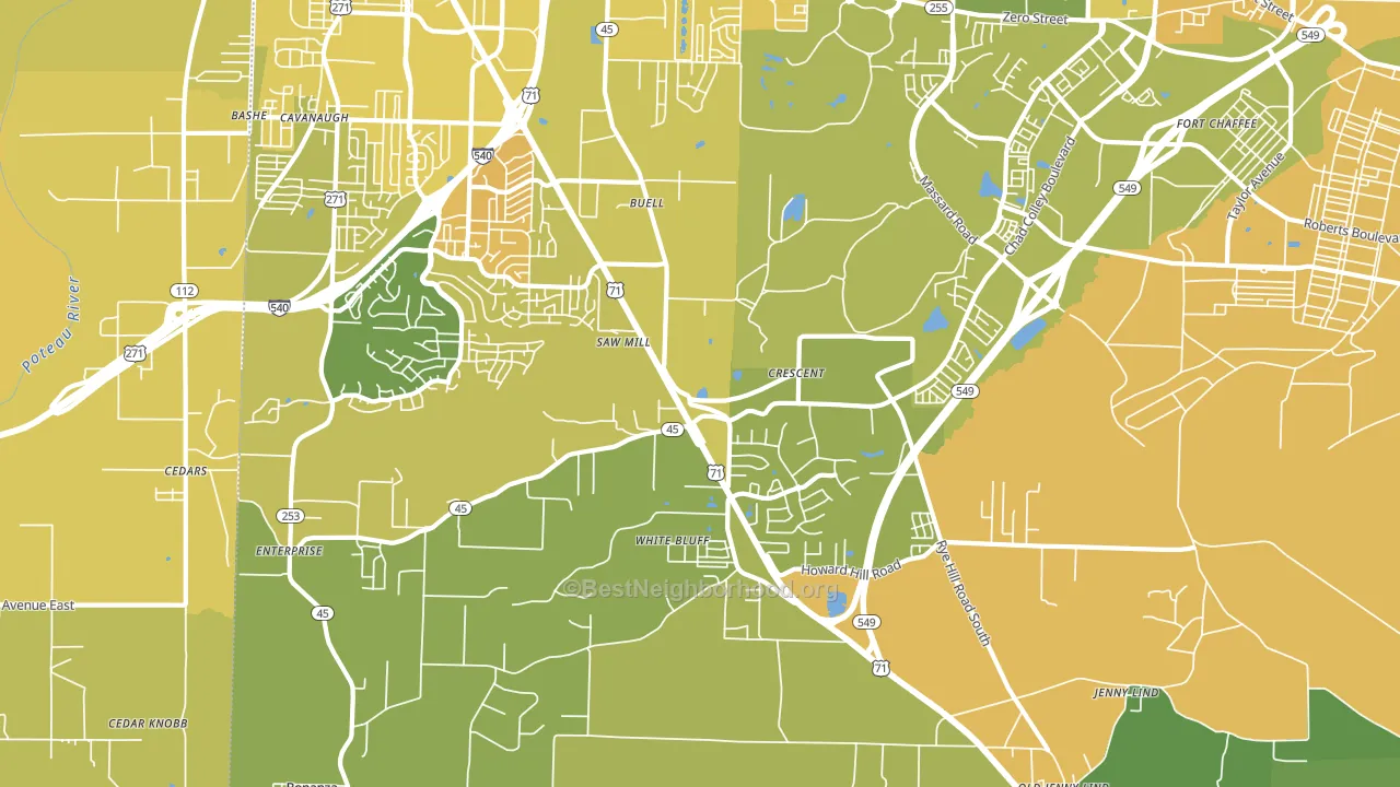 72916, AR block-group voter-turnout map