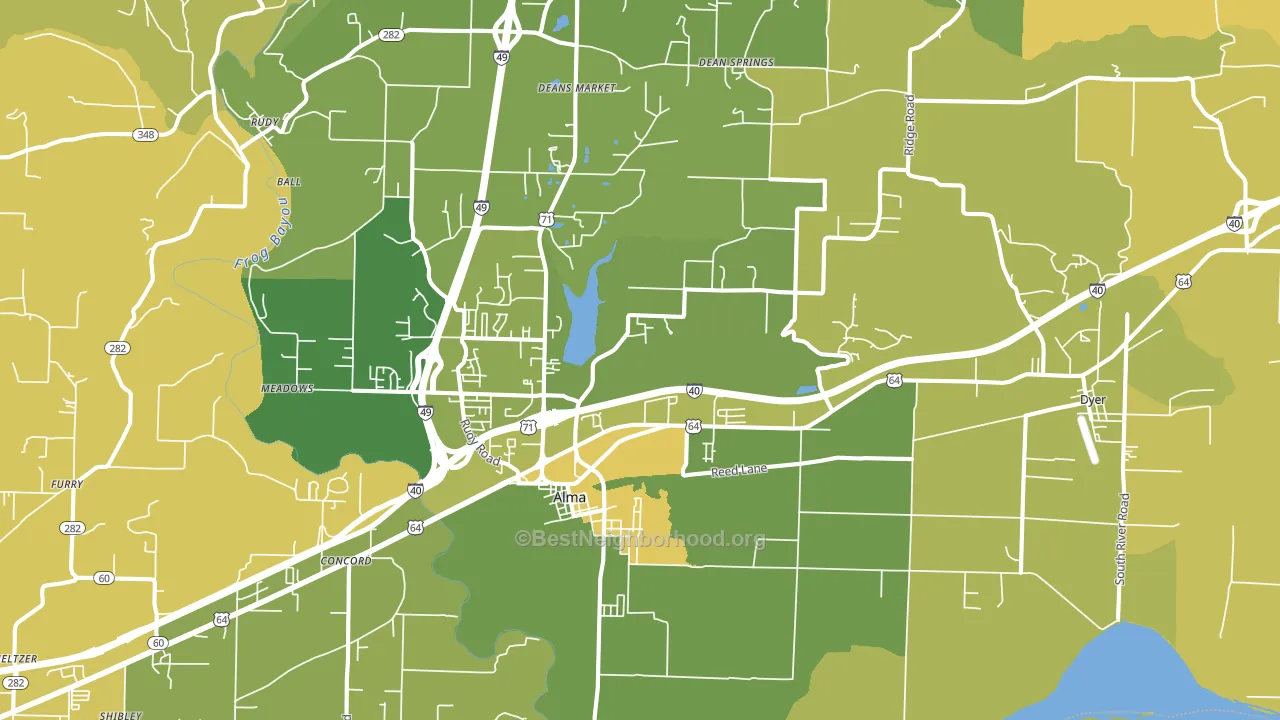 72921, AR block-group voter-turnout map