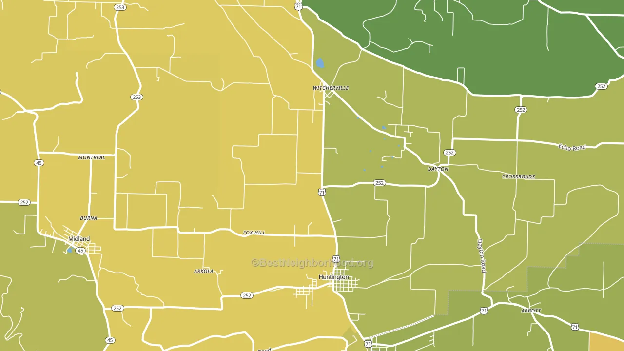 72940, AR block-group voter-turnout map