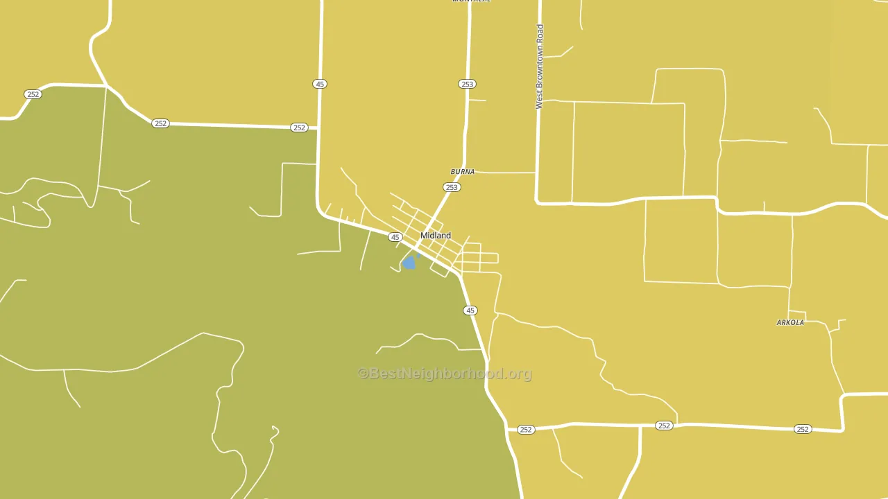 72945, AR block-group voter-turnout map