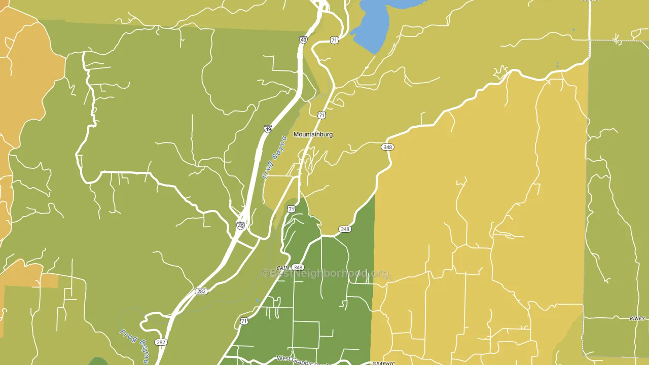 72946, AR block-group voter-turnout map
