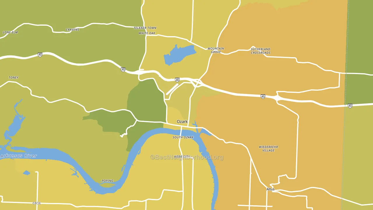 72949, AR block-group voter-turnout map