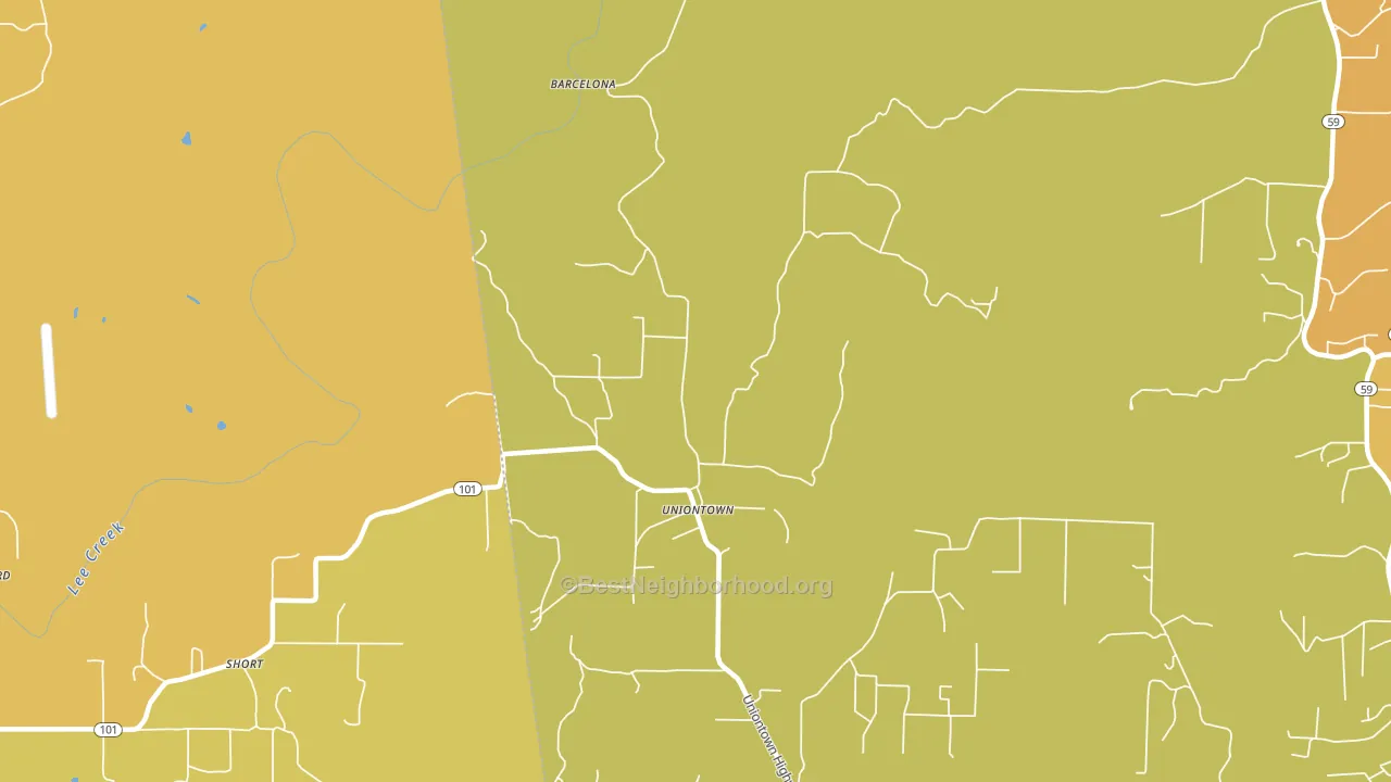 72955, AR block-group voter-turnout map