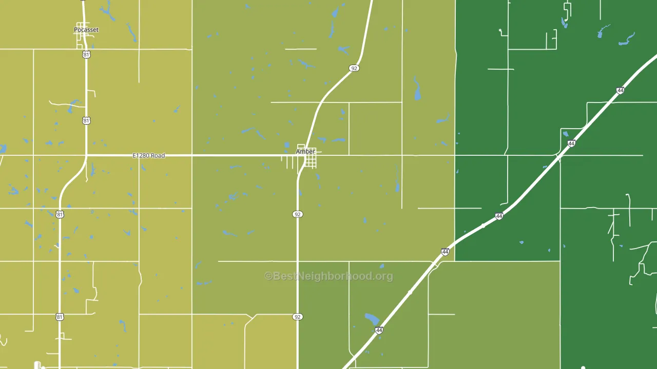73004, OK block-group voter-turnout map