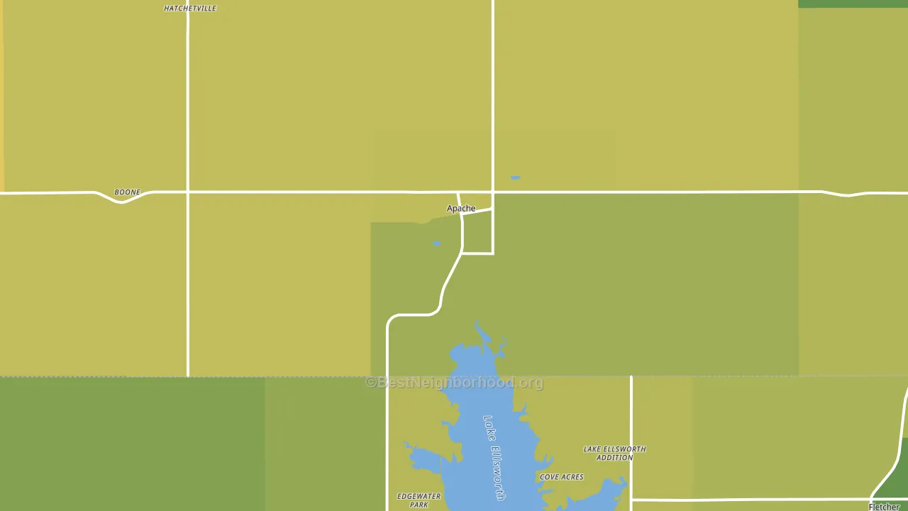73006, OK block-group voter-turnout map