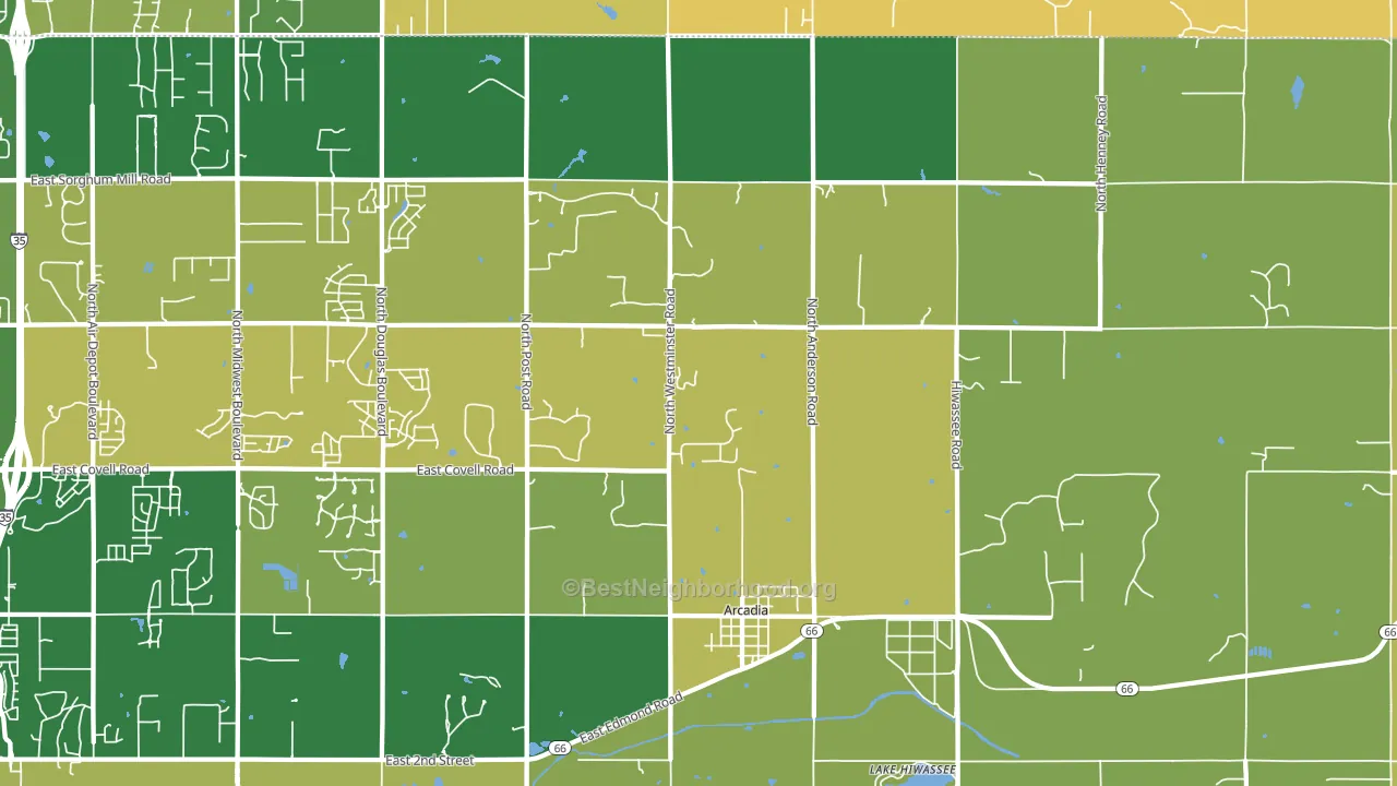 73007, OK block-group voter-turnout map