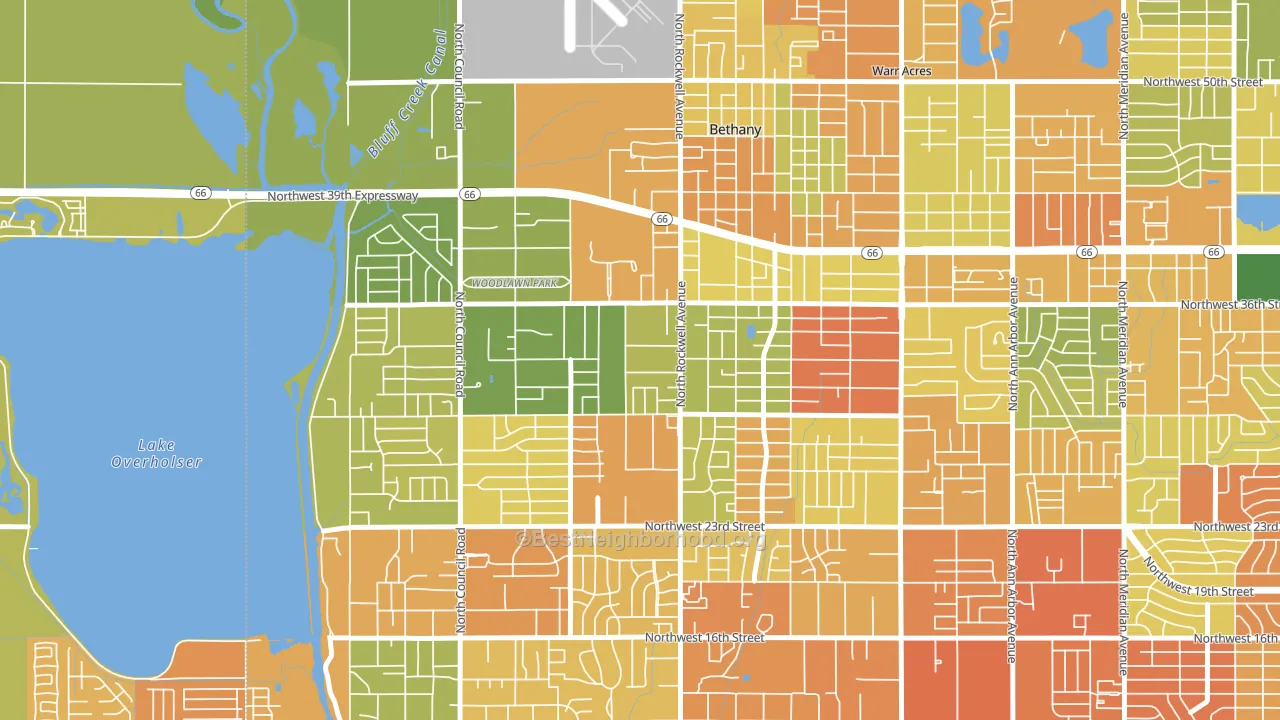 73008, OK block-group voter-turnout map