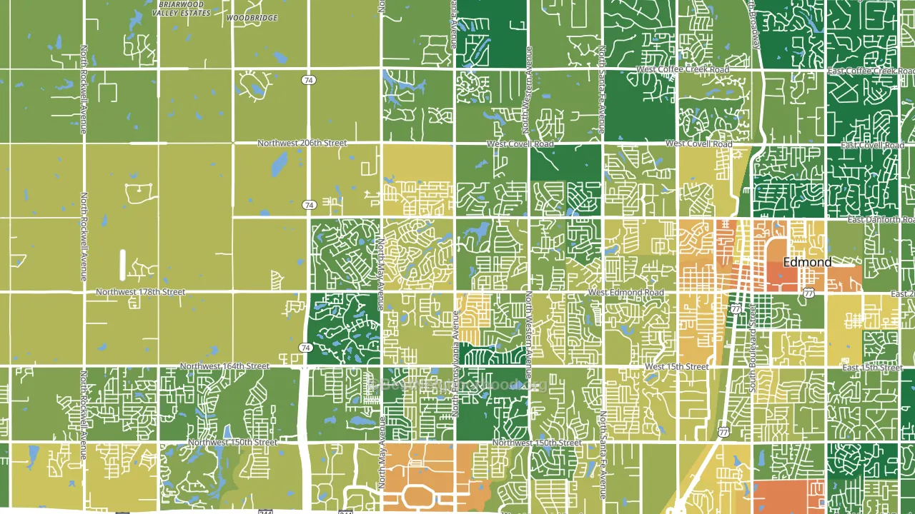 73012, OK block-group voter-turnout map