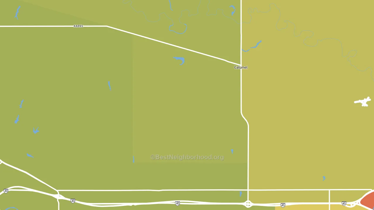 73014, OK block-group voter-turnout map
