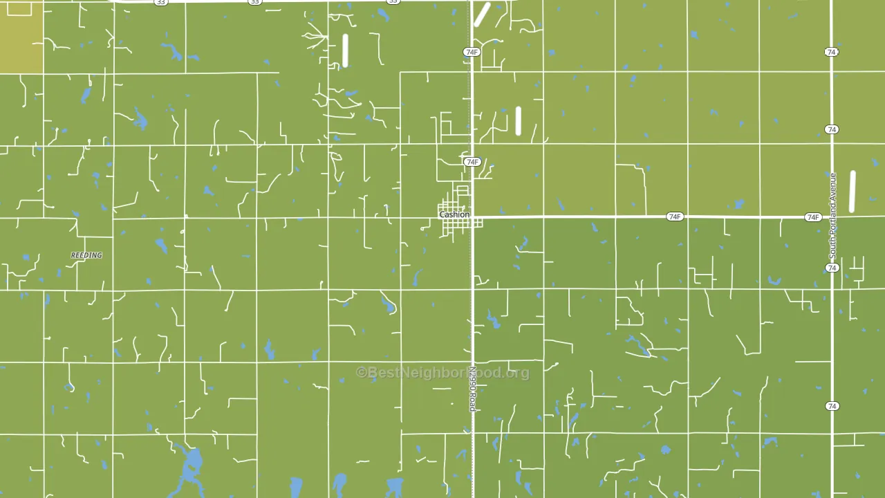 73016, OK block-group voter-turnout map
