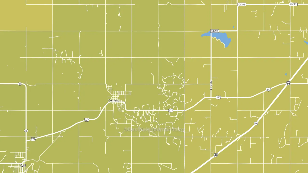 73017, OK block-group voter-turnout map