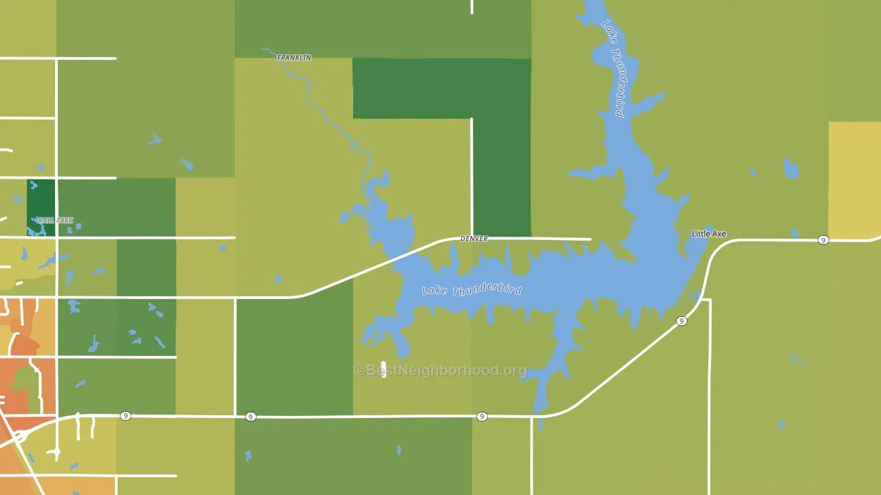 73026, OK block-group voter-turnout map
