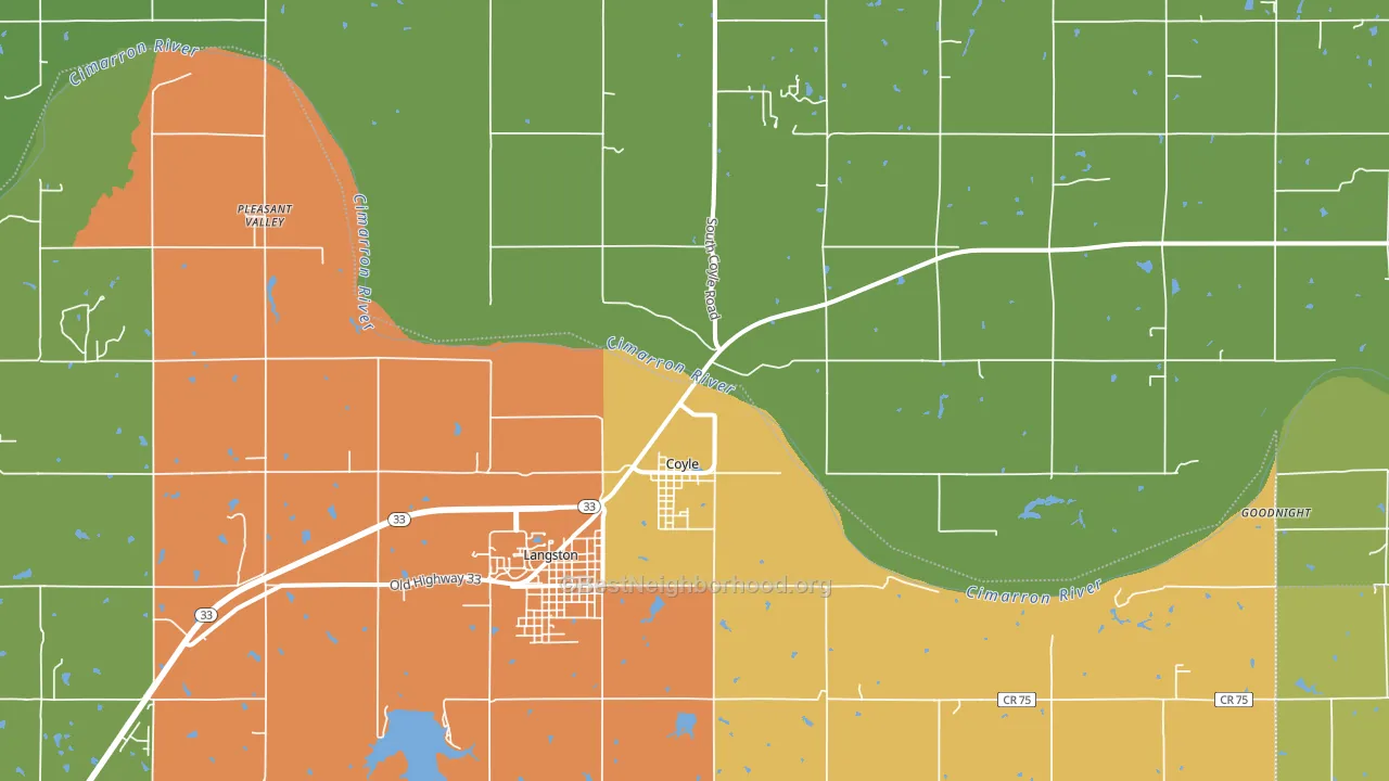 73027, OK block-group voter-turnout map
