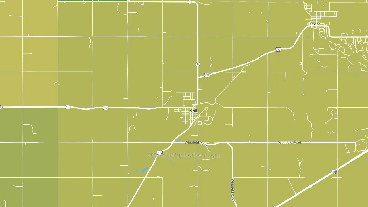 73029, OK block-group voter-turnout map
