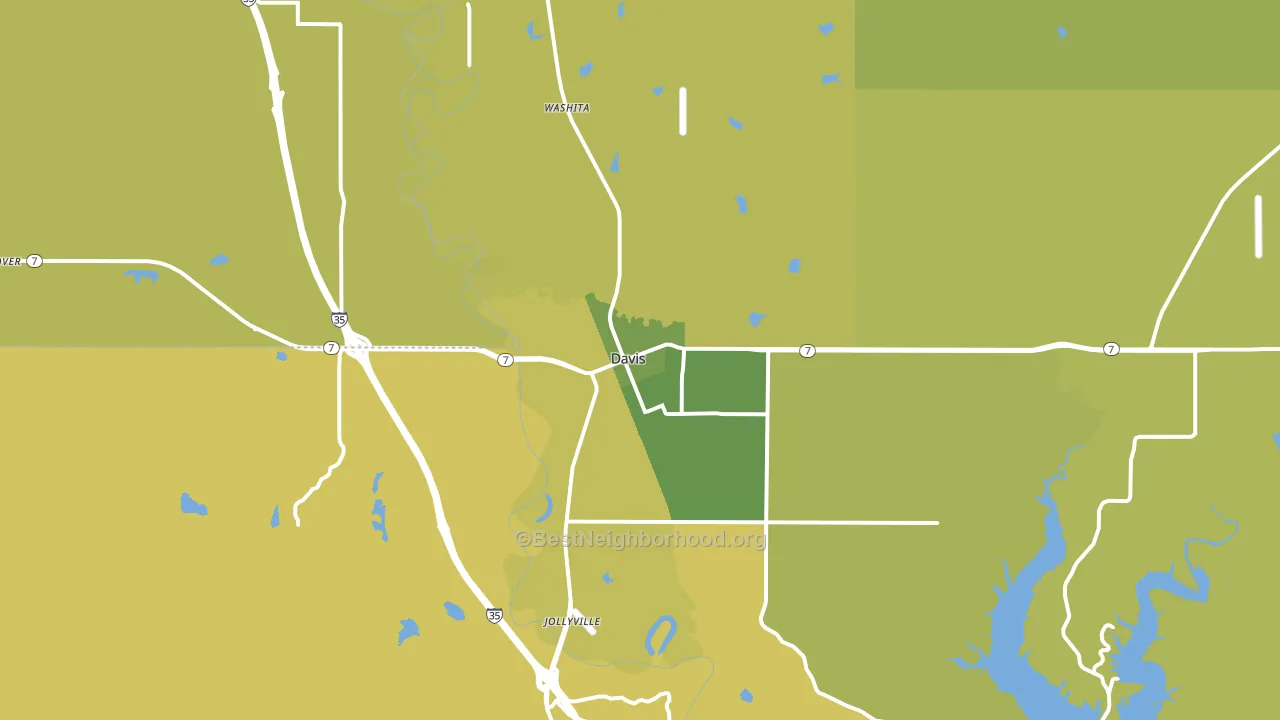 73030, OK block-group voter-turnout map