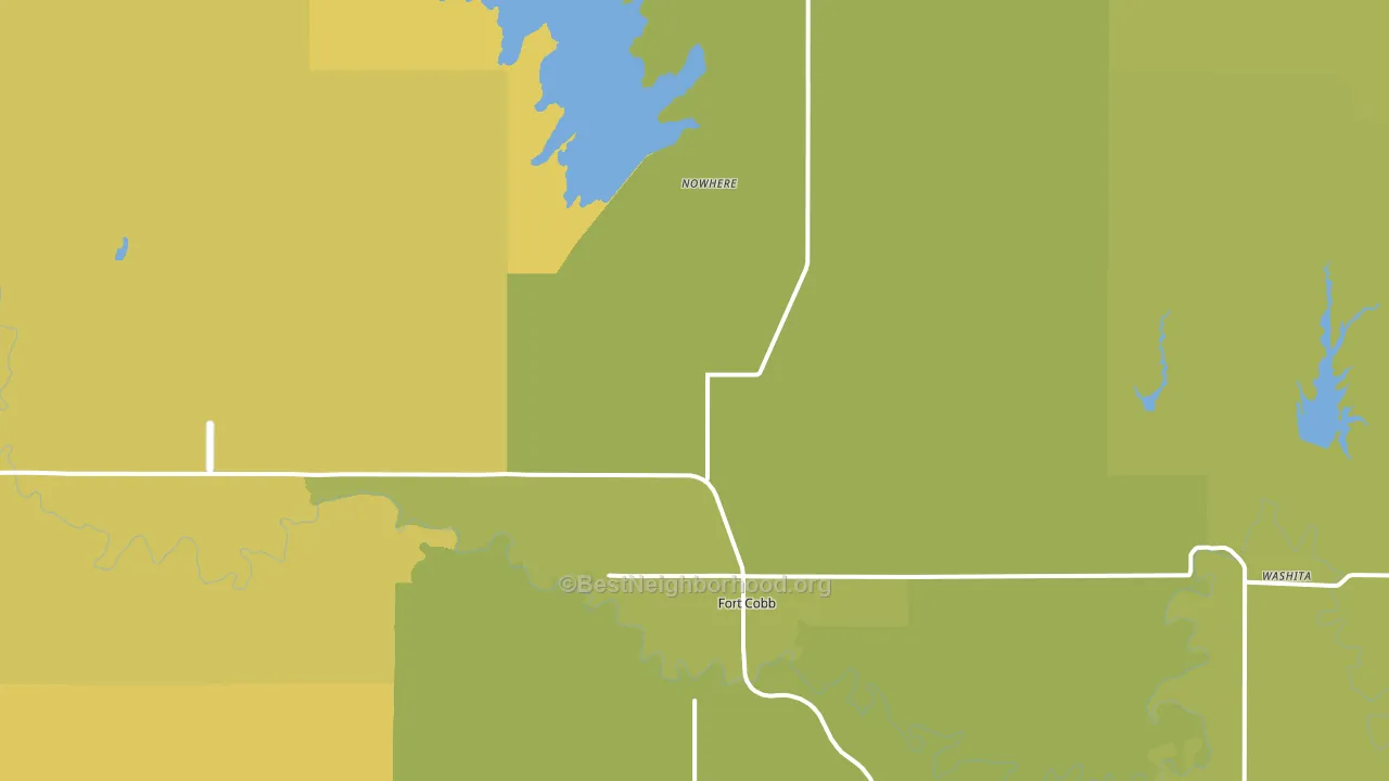 73038, OK block-group voter-turnout map
