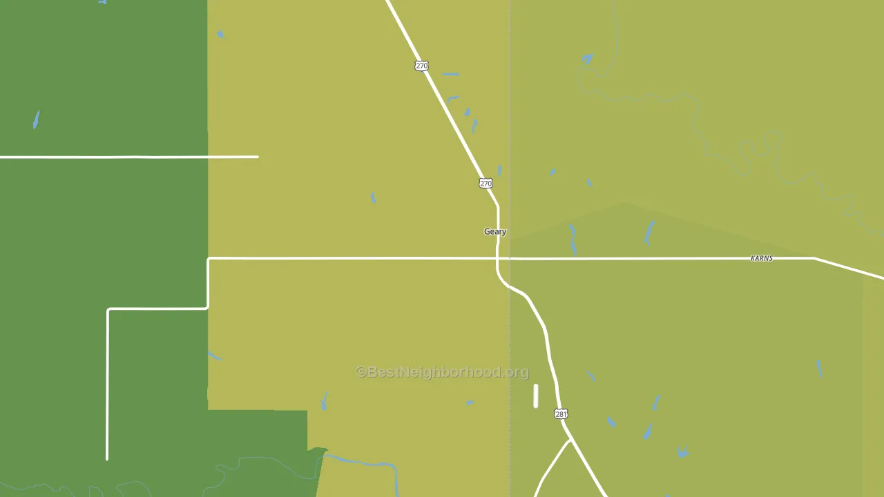 73040, OK block-group voter-turnout map