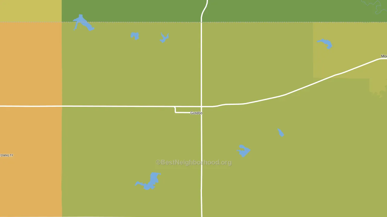 73041, OK block-group voter-turnout map