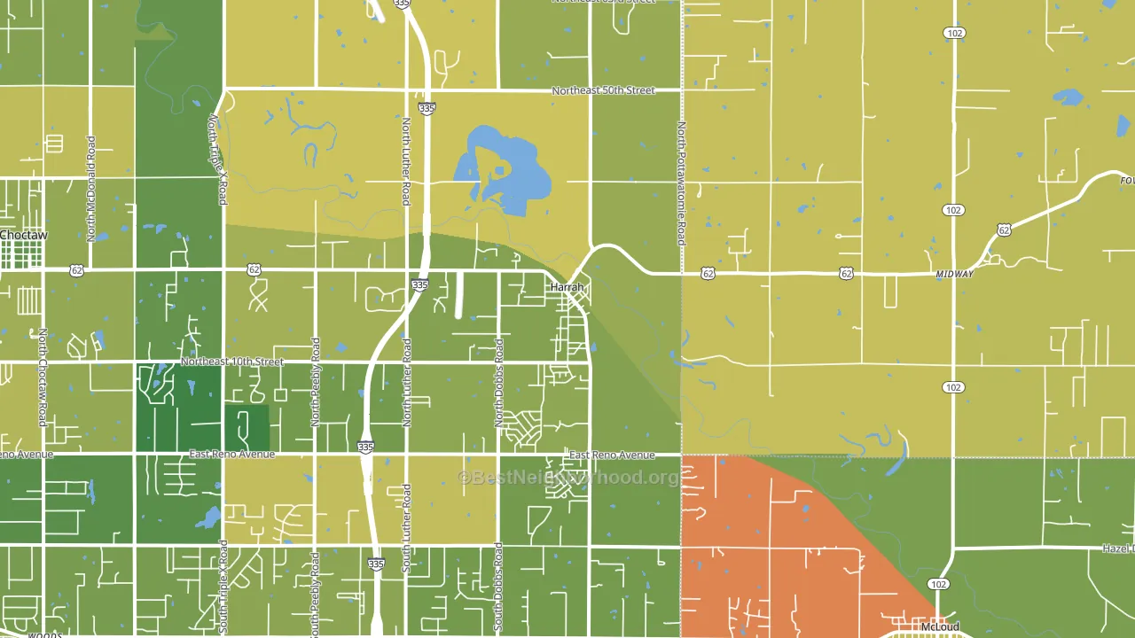 73045, OK block-group voter-turnout map