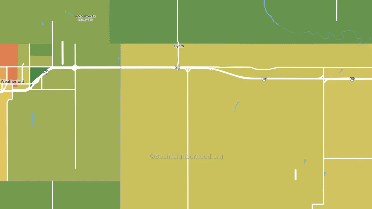 73048, OK block-group voter-turnout map