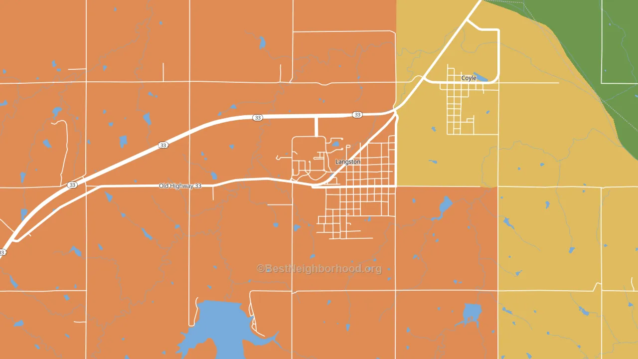 73050, OK block-group voter-turnout map