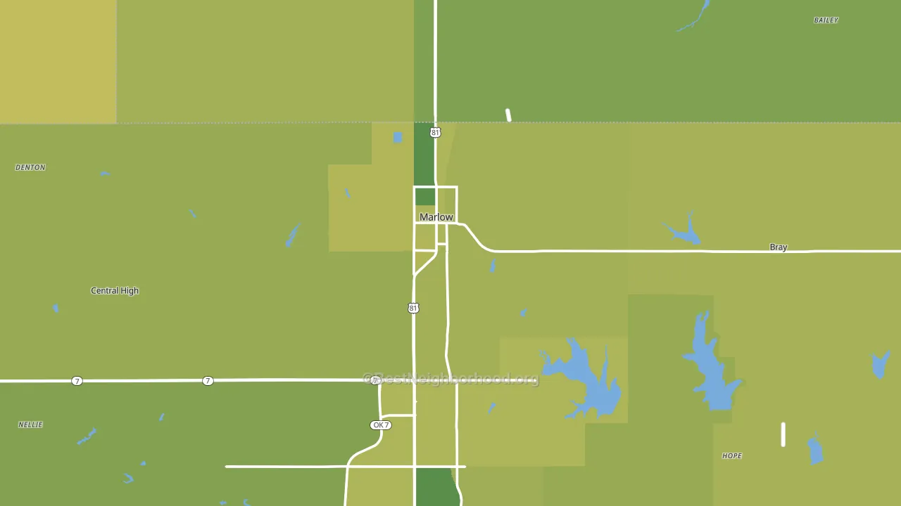 73055, OK block-group voter-turnout map