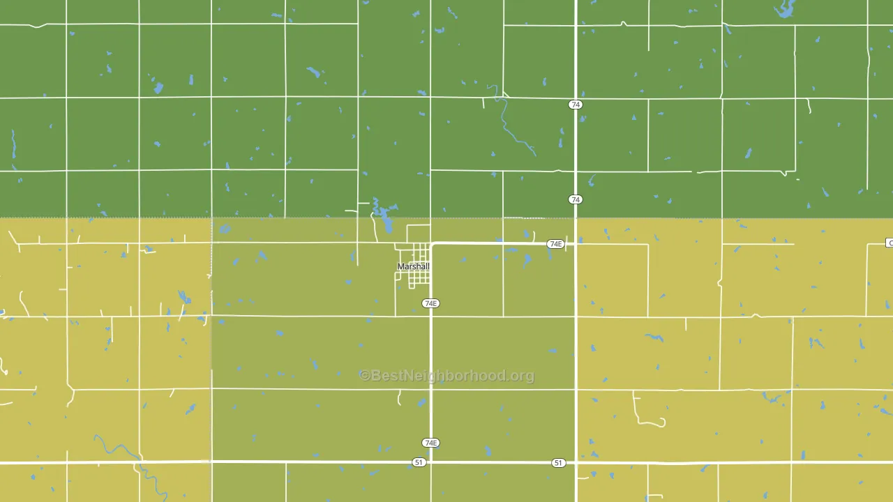 73056, OK block-group voter-turnout map