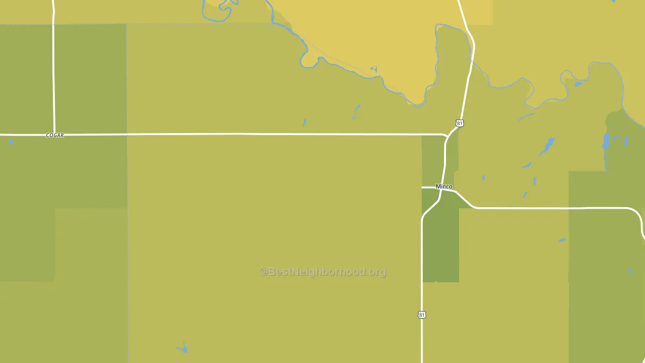 73059, OK block-group voter-turnout map