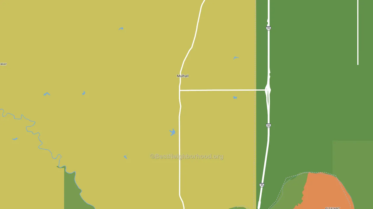 73063, OK block-group voter-turnout map