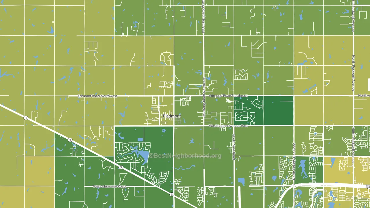 73078, OK block-group voter-turnout map