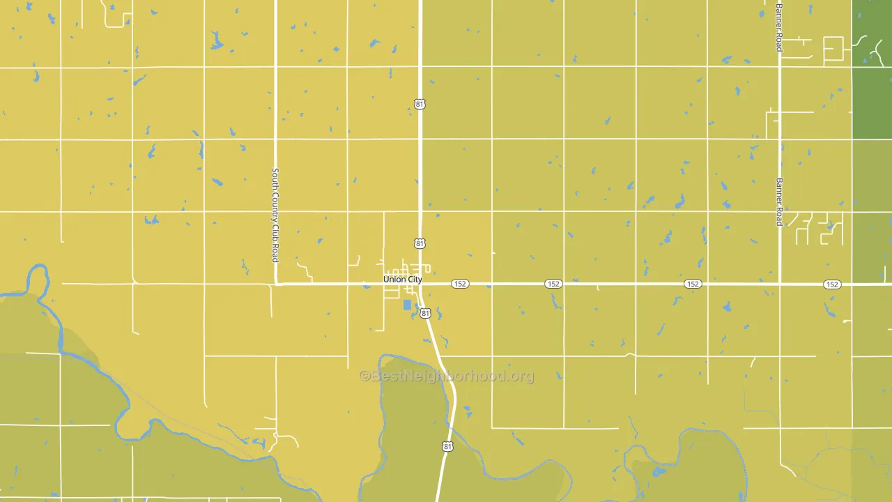 73090, OK block-group voter-turnout map