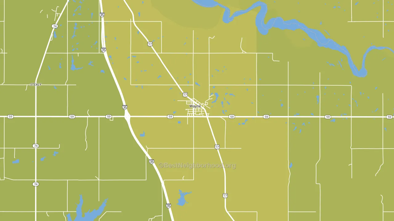 73095, OK block-group voter-turnout map
